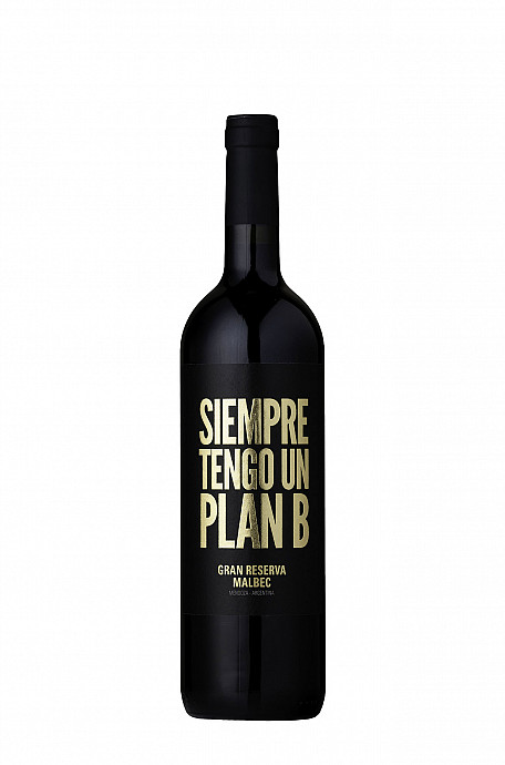 SIEMPRE TENGO UN PLAN B GRAN RESERVA MALBEC - 750ML - 2022 - VINHO FINO TINTO SECO